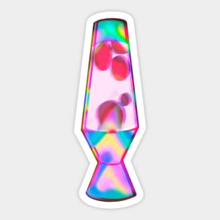 Retro Holographic lava lamp magnet Sticker